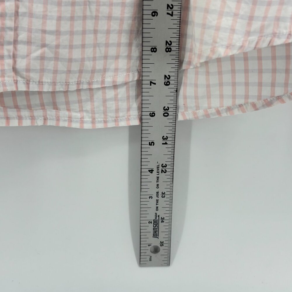 johnnie O Mens Orange/Gray‎ Checkered Long Sleeve Button Down Shirt Size MD - Picture 6 of 8